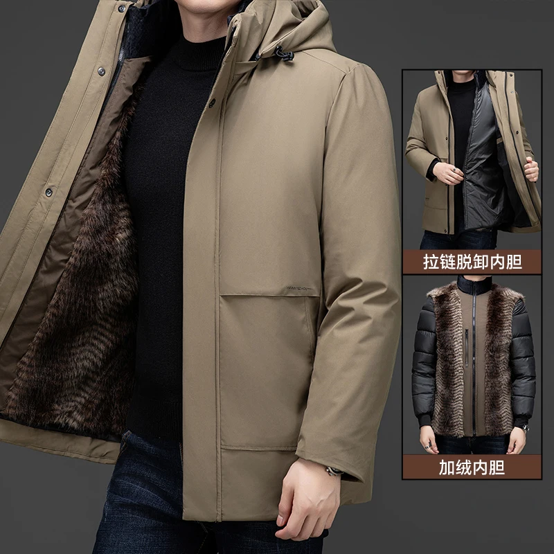 

Men Outwear Brand Outdoor Jet Ski Snow Warm Parkas Windbreaker Male Cotton Padded Coat Designer Brand Casual Fashion Hooded