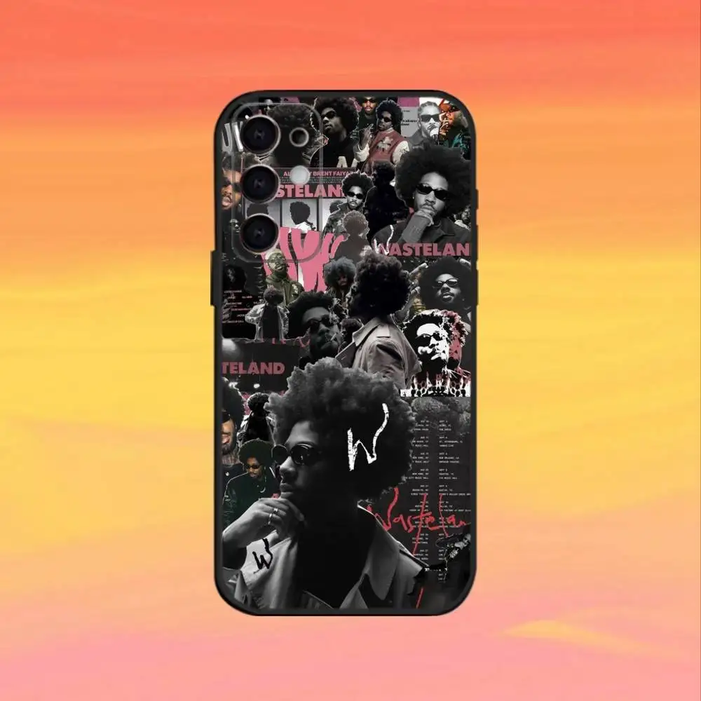 Famosa cantora b-brent f-faiyaz capa de telefone para samsung s25, s24, s23, s22, s21, s20, ultra, plus, fe capa macia preta