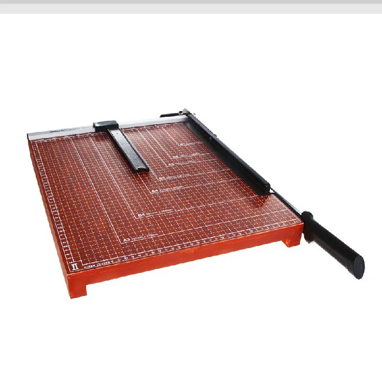 A3 Wooden Guillotine Paper Cutter with Manual Lever Handle, 460 x 380 mm Cutting Table, Heavy Duty Trimmer for Photo Paper