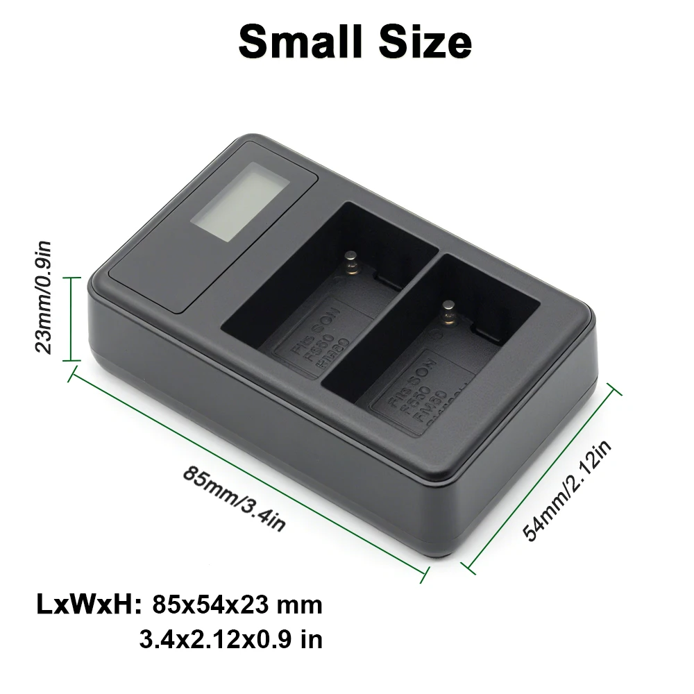 NP-F550 Camera Battery Charger Is Suitable for Sony F770, F750, F570, F530, F330, F970, F960, SC5, SC9 Cameras, Etc.