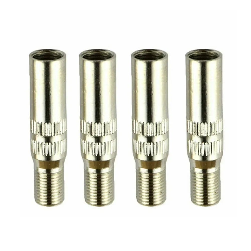 4Pcs Tire Wheel Valve Extension Extender Cap Stem Chrome Plated Brass Wheel Tire Valve Cap Air Tire Stem Extender Adapter