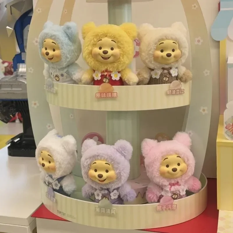 핫 윈니 더 푸우 파티 프레싱 비닐 플러시 블라인드 박스 푸우 베어 가방 페인트 박스 미스터리 장난감 아름다운