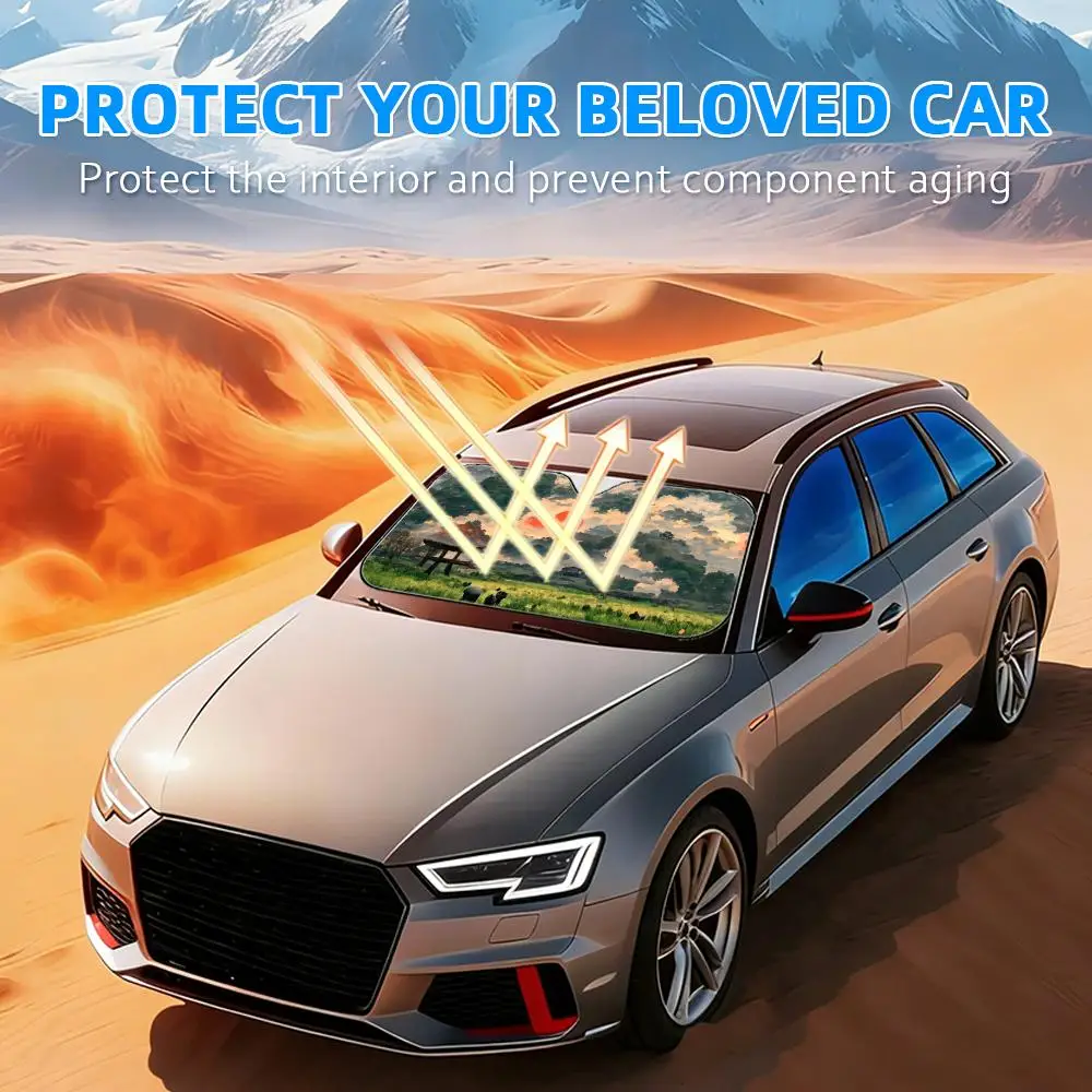 Floating City Sun Visor Reusable Aluminum Foil Windshield UV Protection Heat Insulation Cover Sun Visor Shade