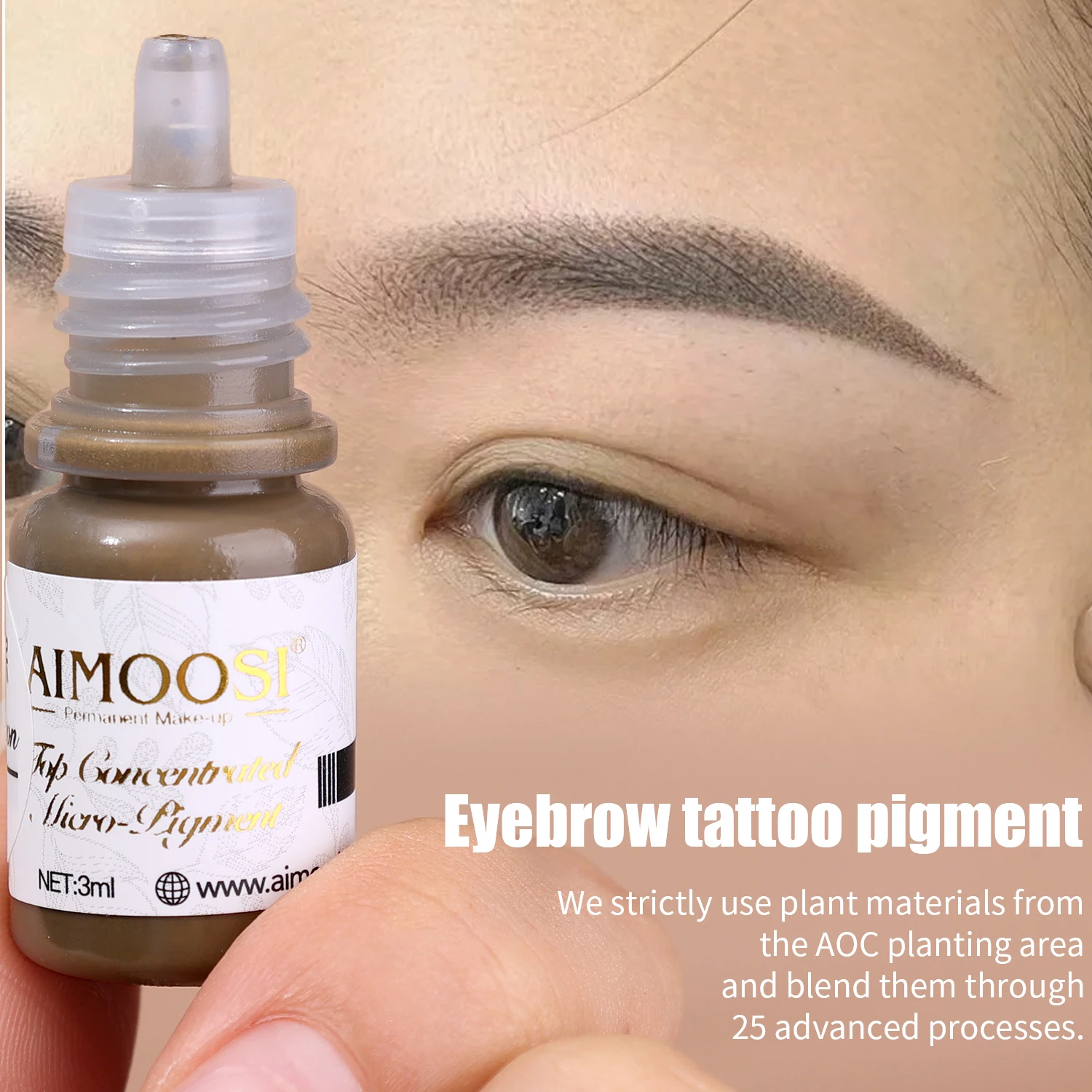 Pigmento de tatuagem de sobrancelha profissional semi permanente delineador matiz beleza microblading sobrancelhas tatuagem realçadores maquiagem
