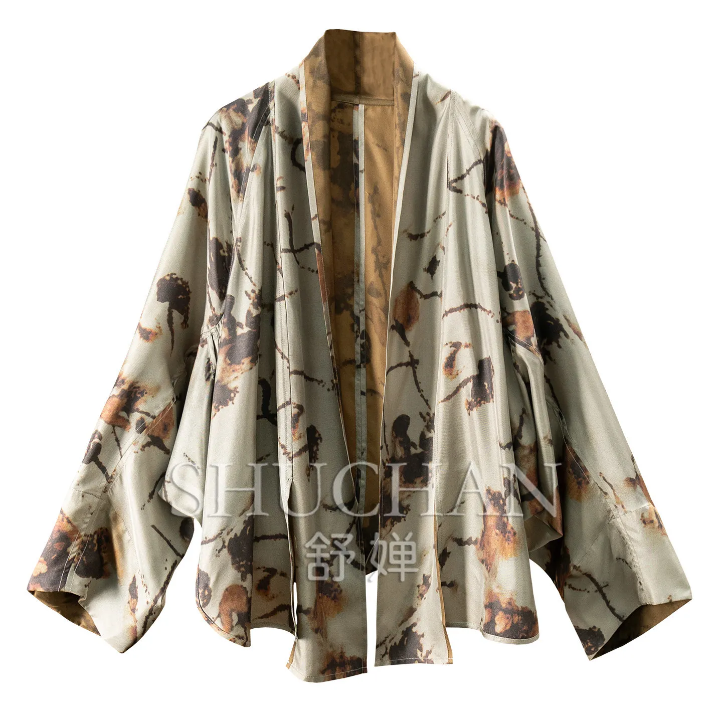 Haute Couture Heavy Natural Silk Twill Irregular Shawl Cardigan Jacket Women 82L7 Blusas De Verano Mujer 2026