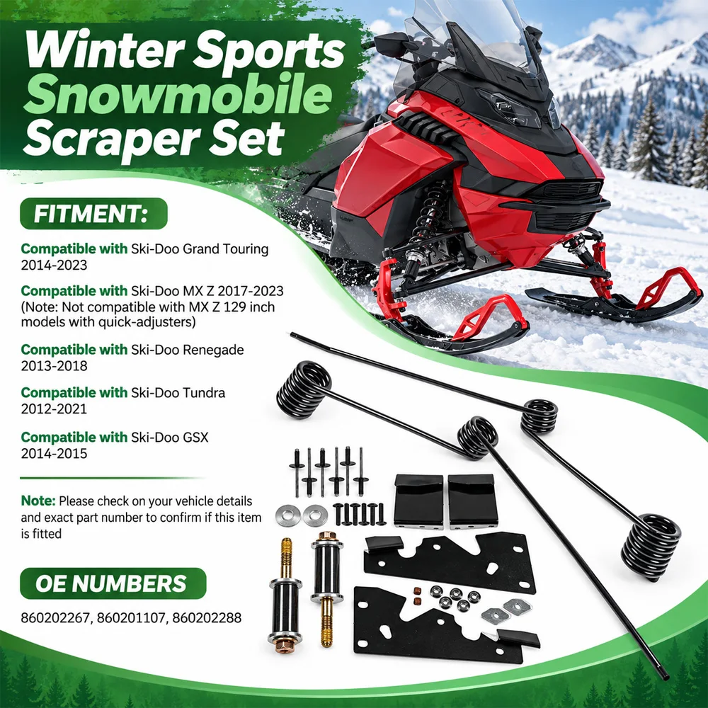 Winter Sports Snowmobile Scraper Set For Ski-Doo Grand Touring 2014-2023 860202267 860201107 860202288 Alloy Steel Material