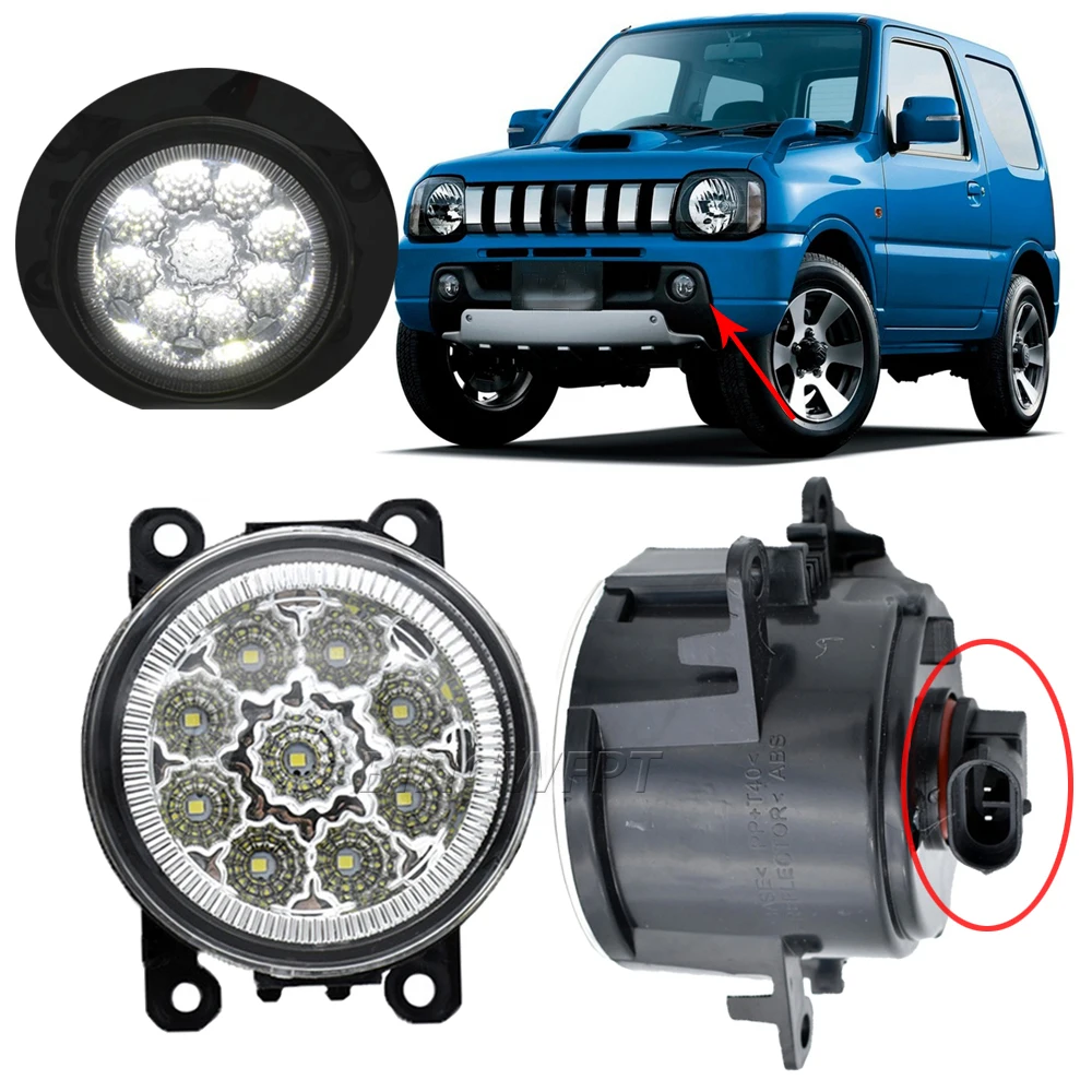 Fog Lights For Suzuki Jimny FJ Closed Off-Road Vehicle 1998-2014 Fog Lamp Assembly DRL Daytime Running Light Car Accessories