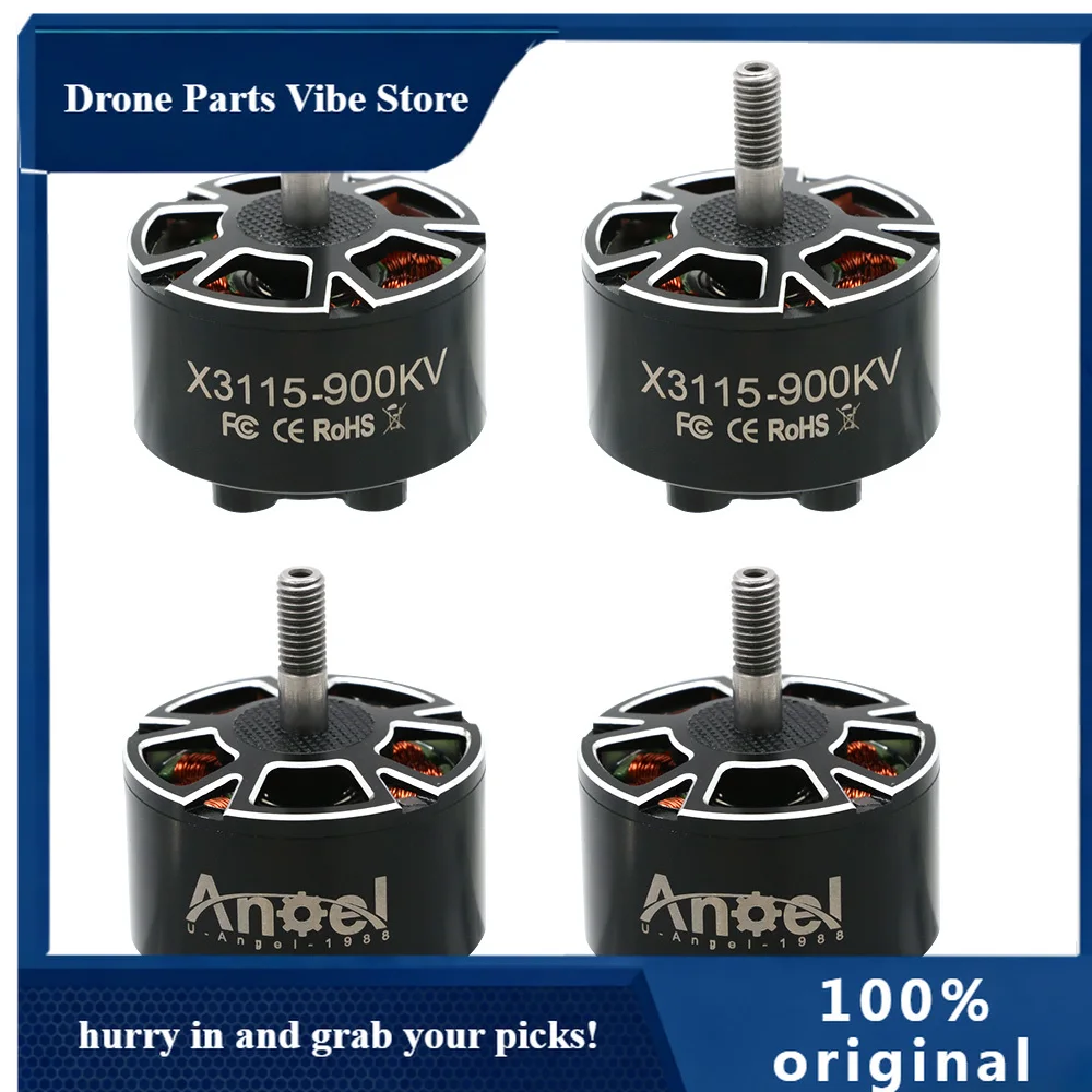 

AP4pcs UAngel X3115 3115 900KV 1050KV 1200KV 6S Brushless Motor for FPV Freestyle 9inch 10inch Long Range Cinelifter RC Drones