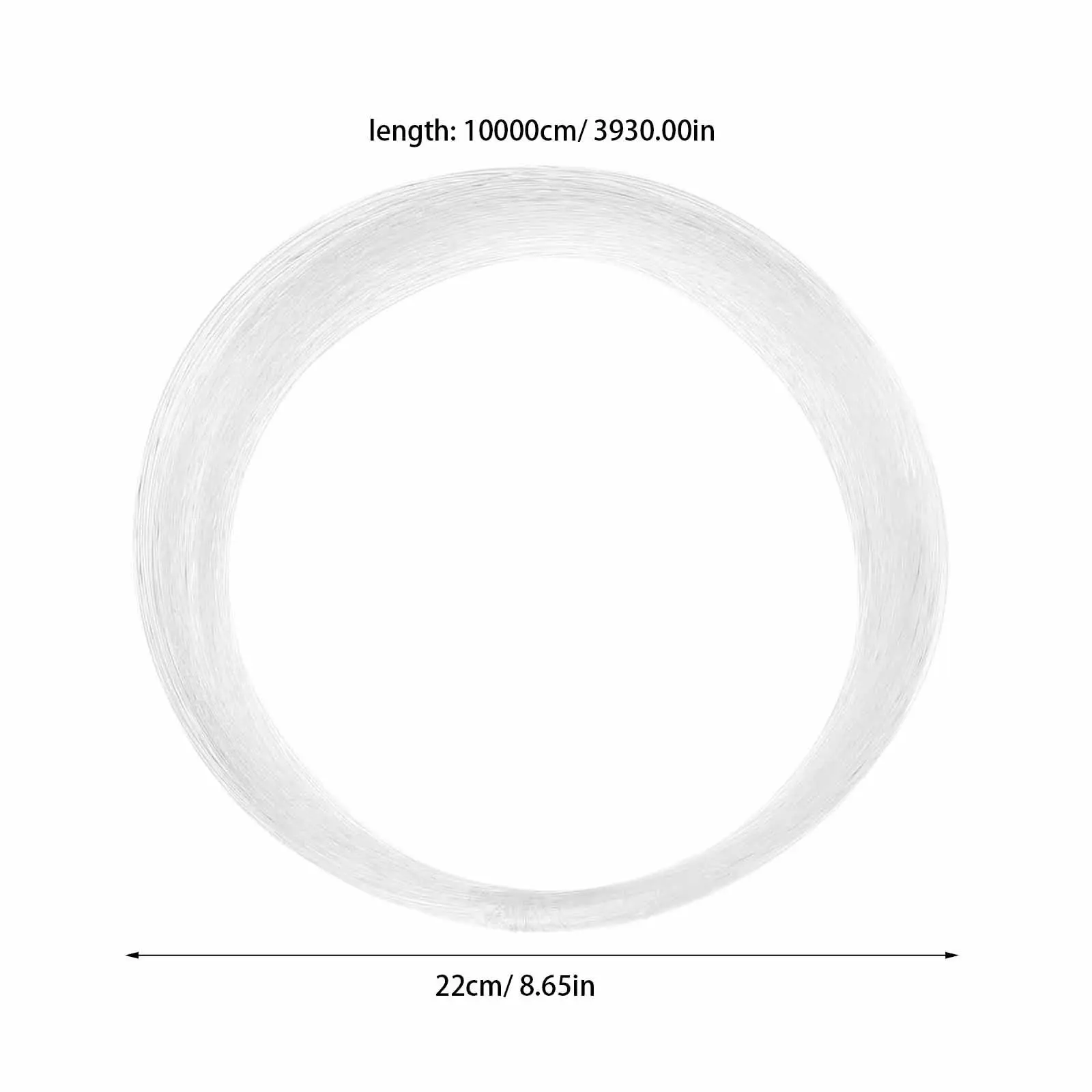 

100 метров оптического волокна 0,75 мм для легкого использования, высокопрозрачное, неэлектропроводящее, водонепроницаемое волокно для освещения и декораций