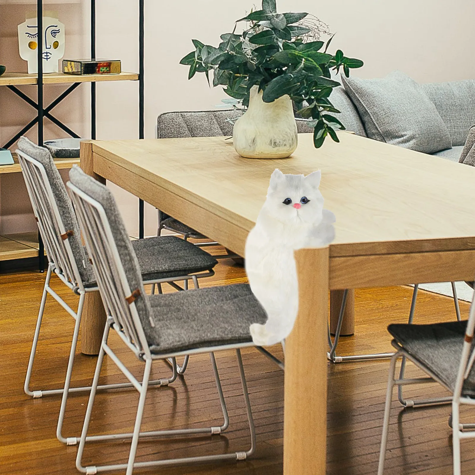 1Pcs Simulation Cat Hanging Ornament Home Decor Bookshelf Cabinet Pendant Decorative Accessory Book Shelf Pendant