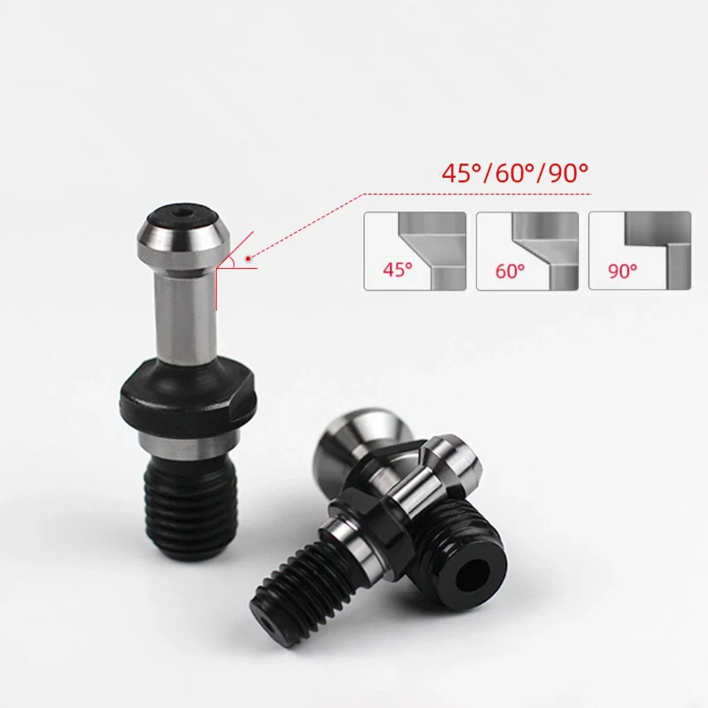 45° 60° 90°Through Hole Water Outlet Pull Stud BT30 BT40 BT50 Rear Pull Internal Cooling CNC Tool Holder Retention Knob