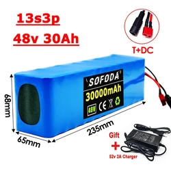 2024 New 48V 30Ah 2000W 13S3P DC/T Lithium Ion Battery Pack Suitable for 48V motors with BMS+54.6V Charger