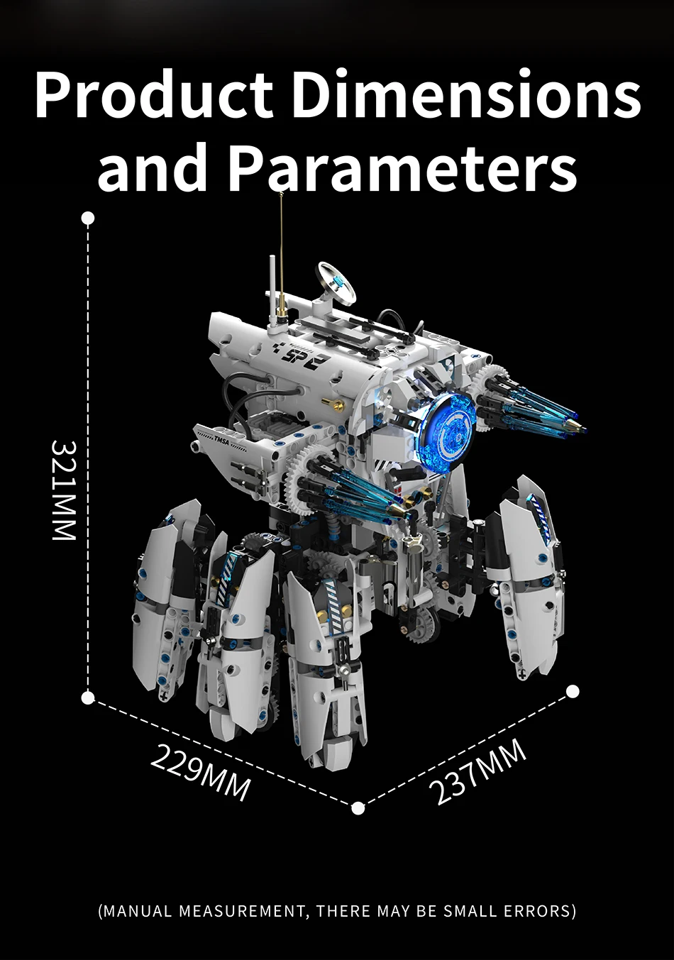 Technical Programming Hexapod Robot Science Fiction War Machine Building Blocks City Remote Control Robots MOC Bricks Toys Gift
