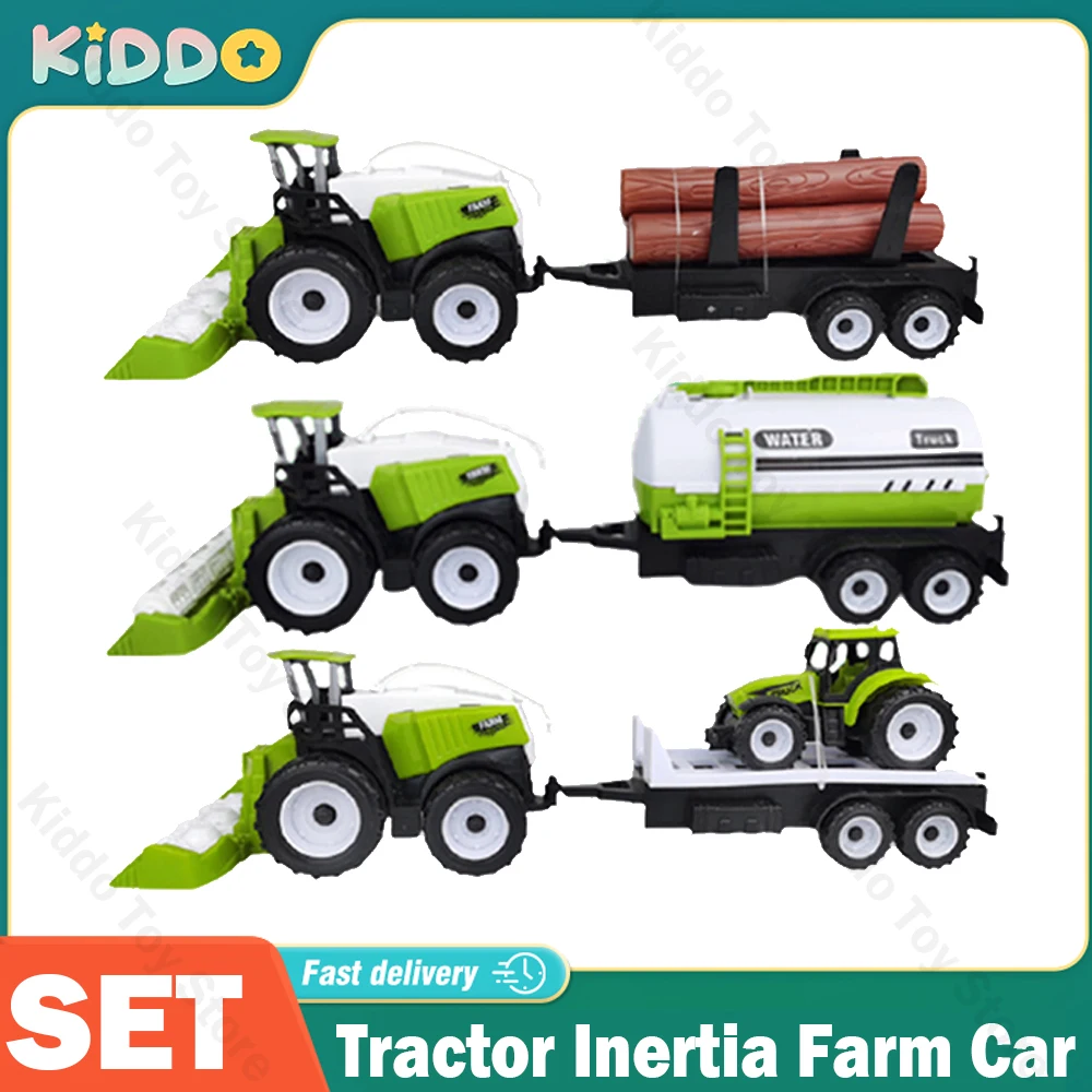 

Tractor Inertia Car Transport Harvester Model Military Cars Baby Car Set Boy Engineering Car Children's Educational Toys Gift