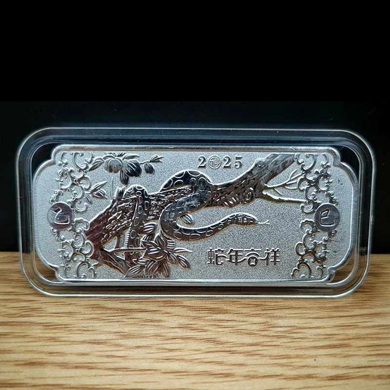 العام الجديد من العملات التذكارية للأفعى ، ميداليات الأبراج الصينية ، اللون الفضي ، عملات الإغاثة ثلاثية الأبعاد ، مقتنيات ،
