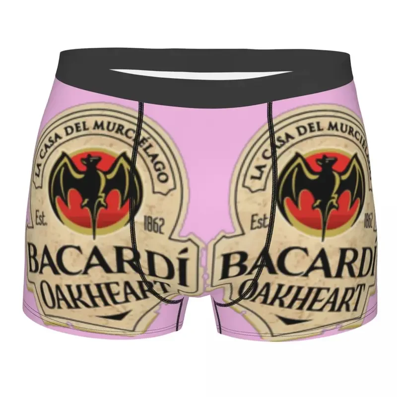 Bacardi Design T-shirt essencial para homens, cuecas Boxer autênticas, cuecas, cuecas altamente respiráveis, qualidade superior, presentes de aniversário, 1