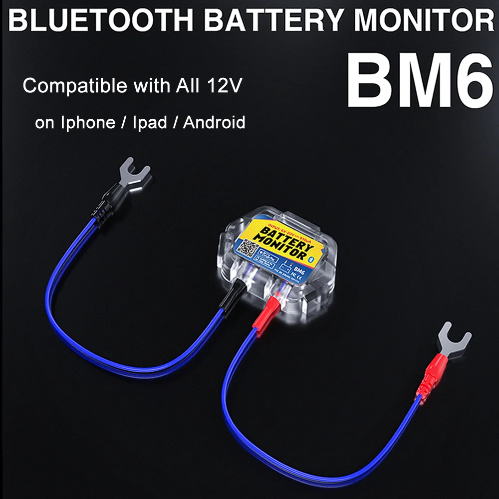 

QUICKLYNKS BM6 Bluetooth 4.0 12V Battery Monitory Car Battery Health APP Monitoring Battery Tester For Android IOS Hot