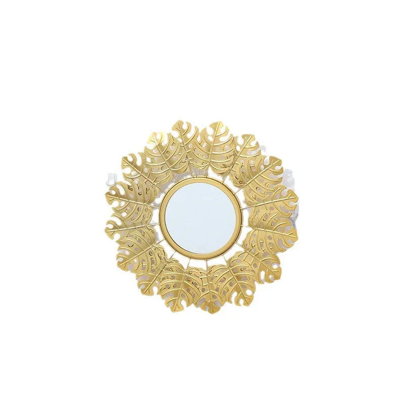 

Nordic light luxury hanging wall mirror living room bedroom entrance wall gold creative background wall home decoration mirror