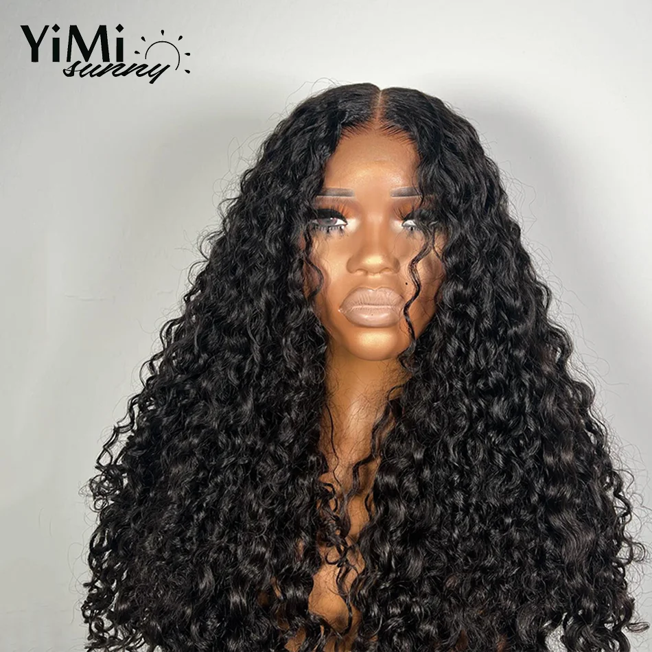 

3B 4A Curly Edged Transparent Human Hair Lace Wig Burmese Curly Brazilian 13x6 Lace Frontal Human Hair Wigs For Women Yimisunny