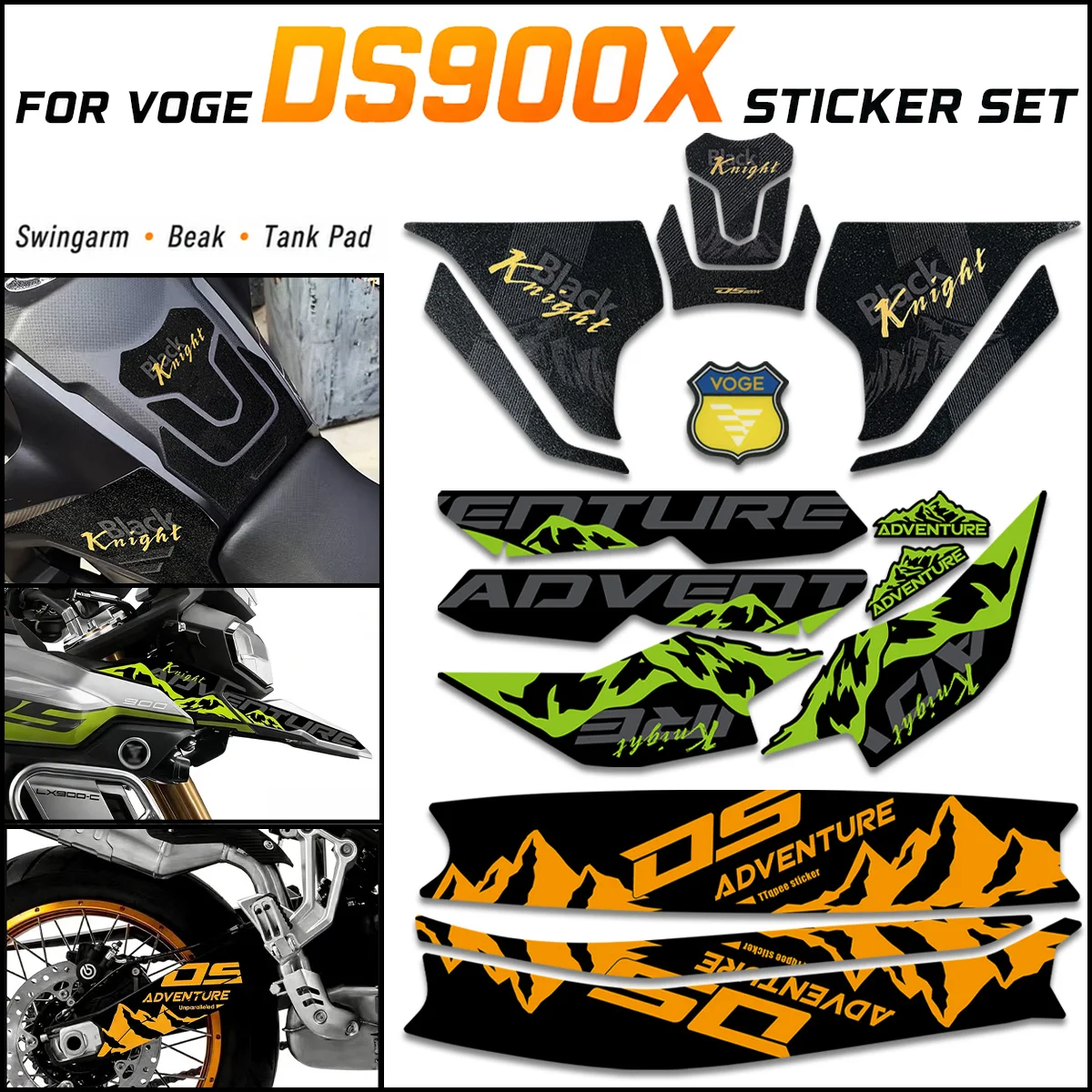 Full Set Motorcycle Sticker for VOGE DS900X Vinyl Waterproof Anti Scratch Off Road Adventure Decor Protective Accessories Decal