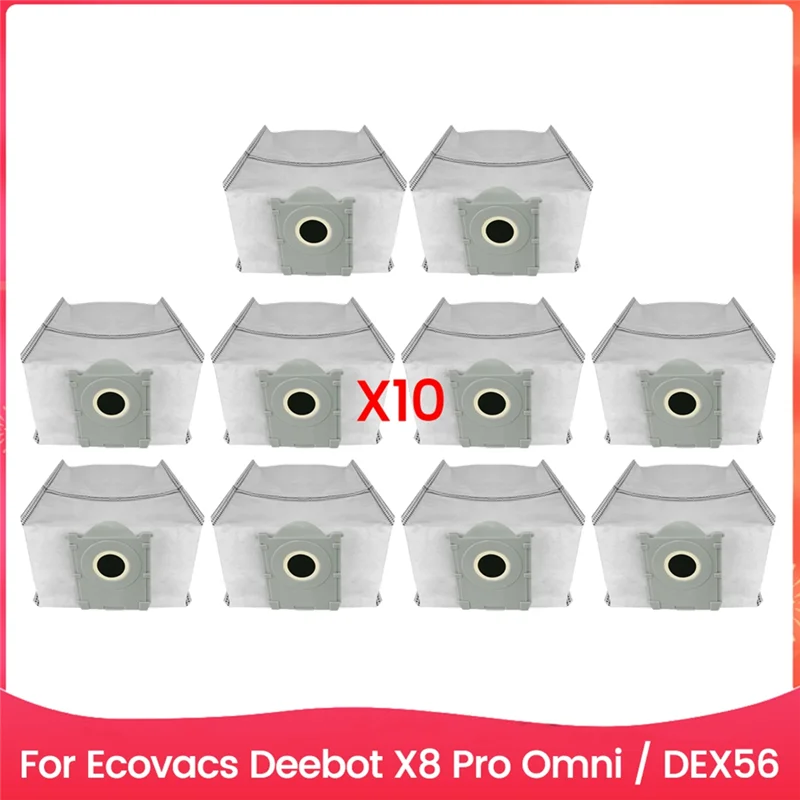 ABKR-10PCS كيس الغبار فراغ صالح Forecovacs Deebot X8 Pro Omni/DEX56 أجزاء المكنسة الكهربائية