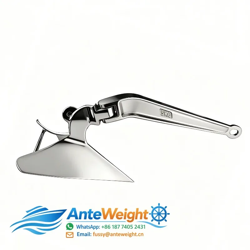 316 Stainless Steel Plow Anchor Mirror Polished Marine Grade Heavy Duty 5-50kg for Yacht Boat