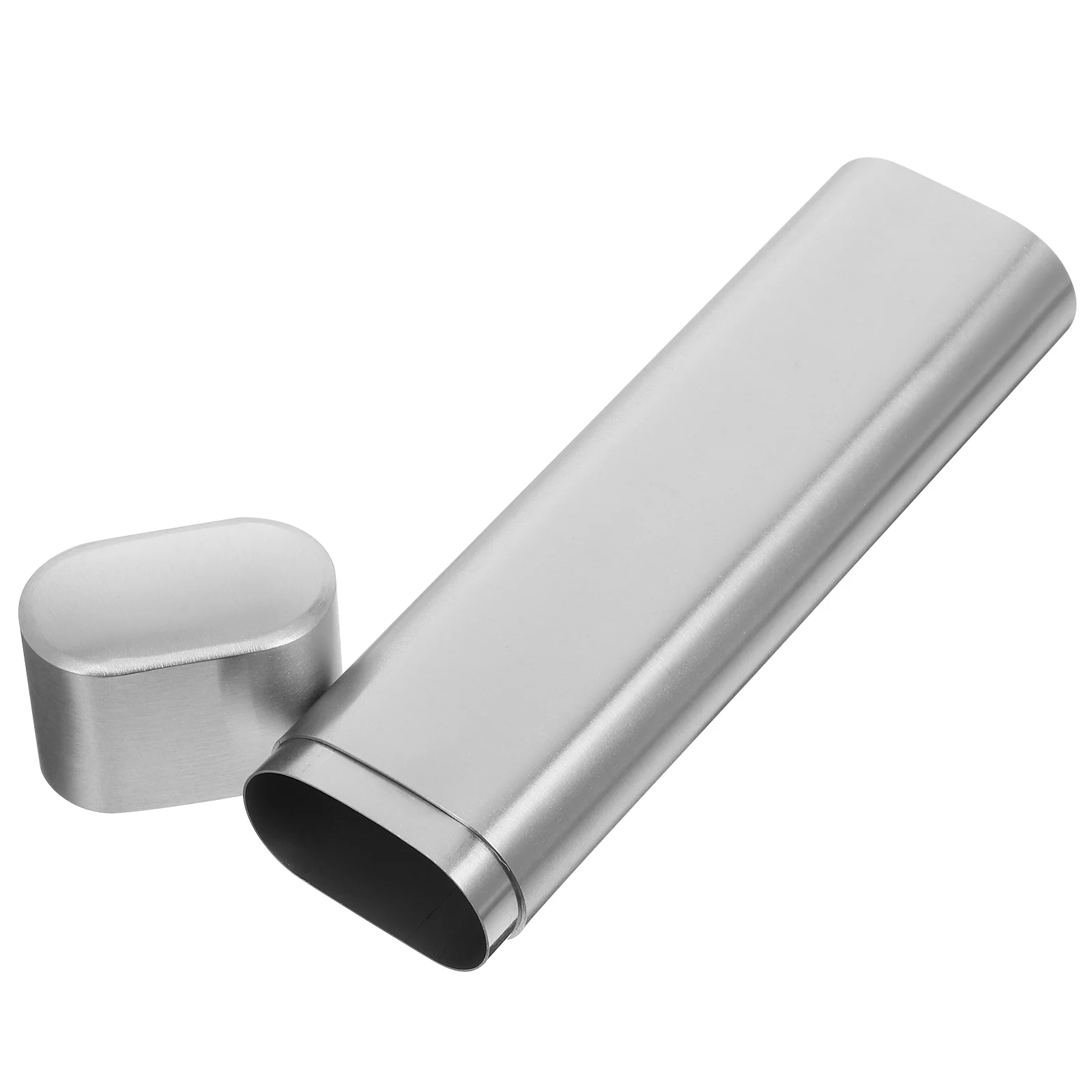 

2 Cigar Stainless Shockproof Portable Travel Tube Airtight Cigar Holder - Durable Metal Storage For