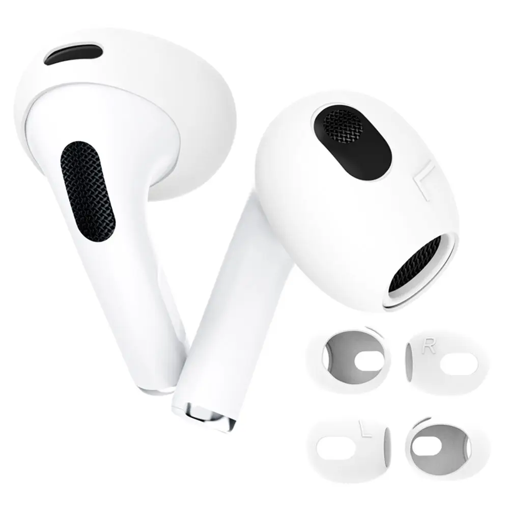 2 Buah/1 Pasang Earphone Ultra Tipis Antiselip Pengganti Eartips Silikon Penutup Telinga untuk AirPods 3