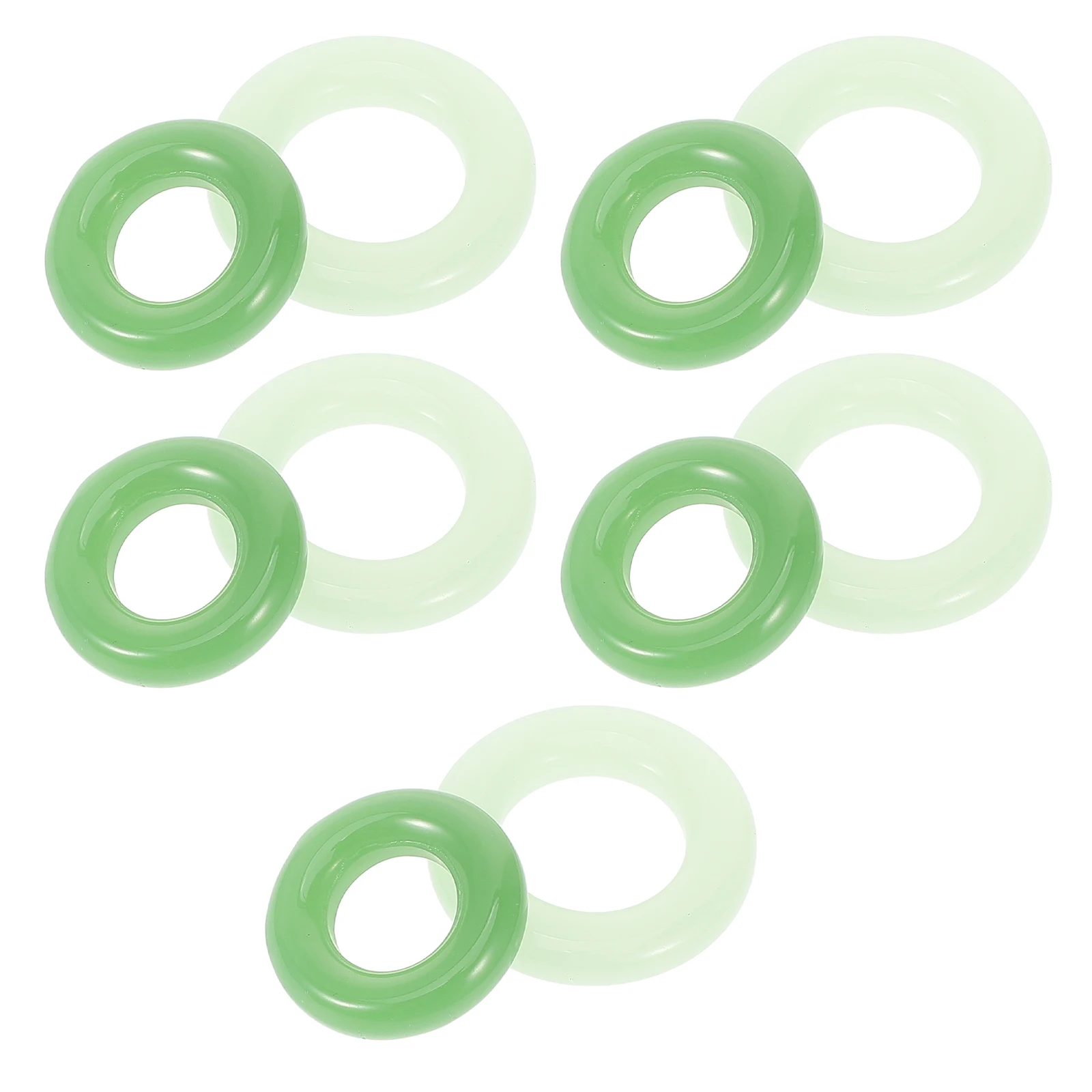 

10 Pcs Glass Running Ring Accessories Keyring Tassels The Circle Jewelry Diy Making Rings for Women