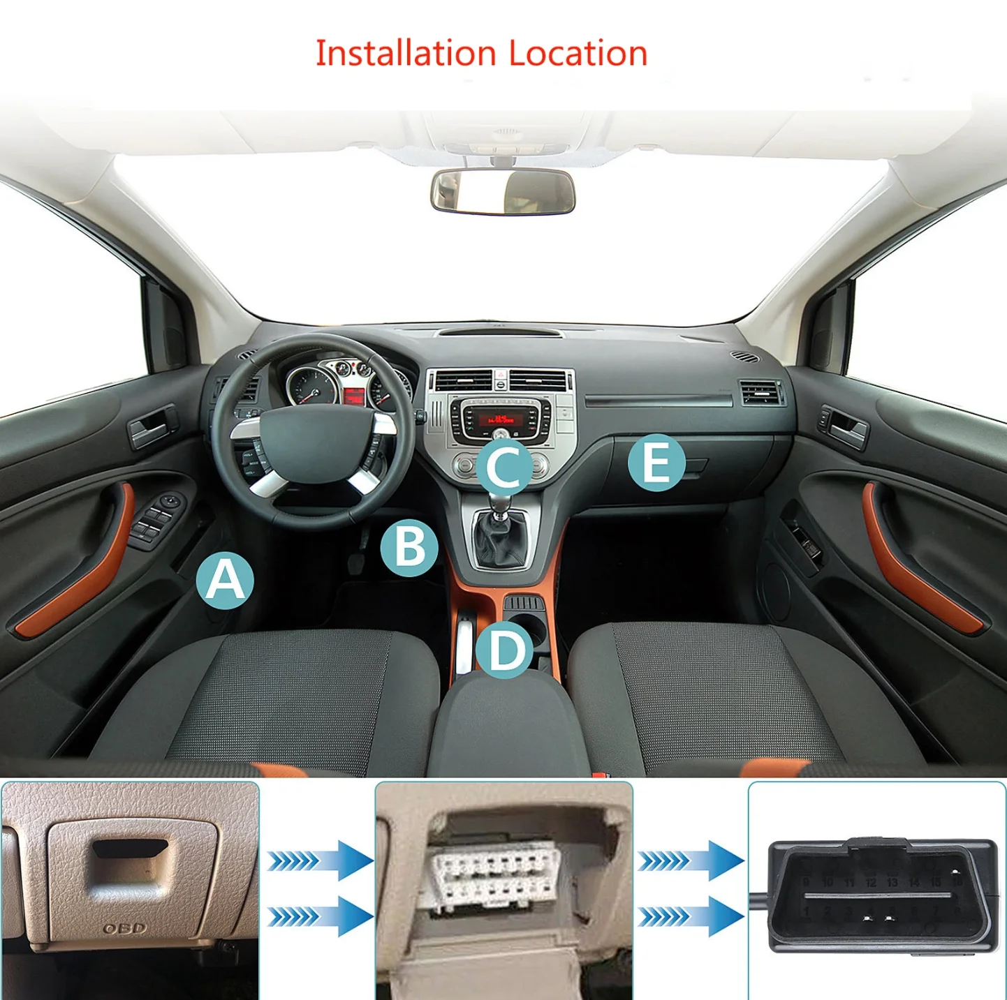 كابل طاقة شاحن Obd إلى النوع C لكاميرا داش سيارة DVR 24h وقوف السيارات اكسسوارات السيارات حماية البطارية #4