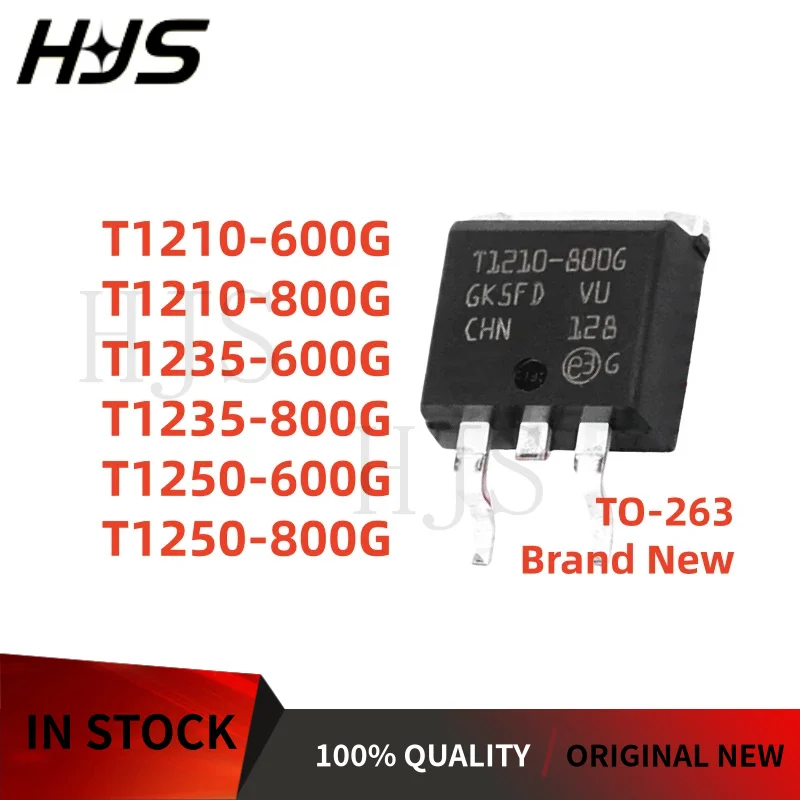 10Pieces T1210-600G T1210-800G T1235-600G T1235-800G T1250-600G T1250-800G TO-263 TRIAC High-quality