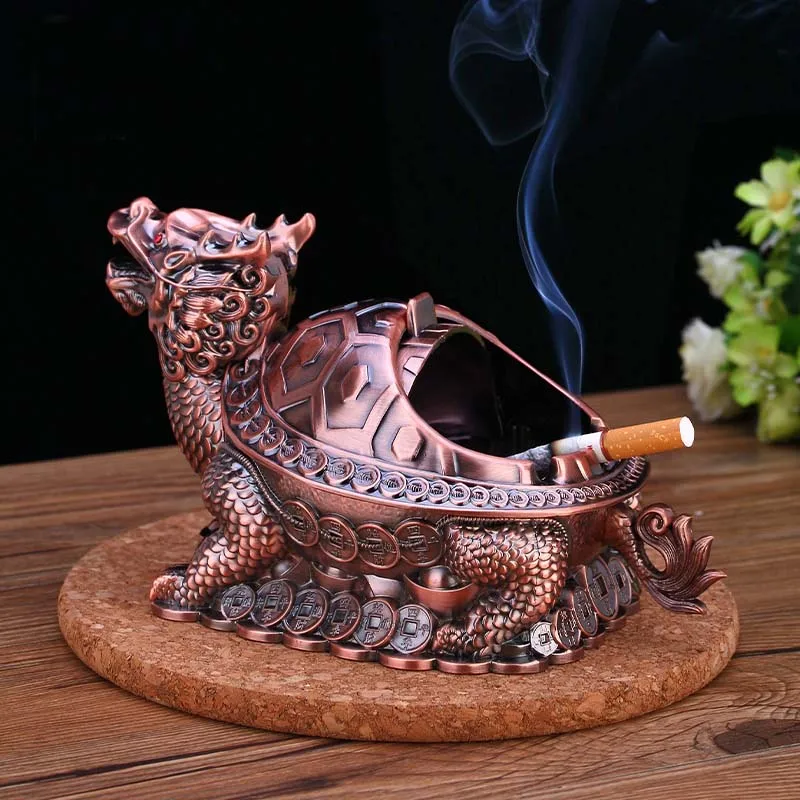 GOOD gift Southeast Asia luck Dragon ashtray statue mascot HOME office shop BAR CLUB Decoration bring wealth fortune