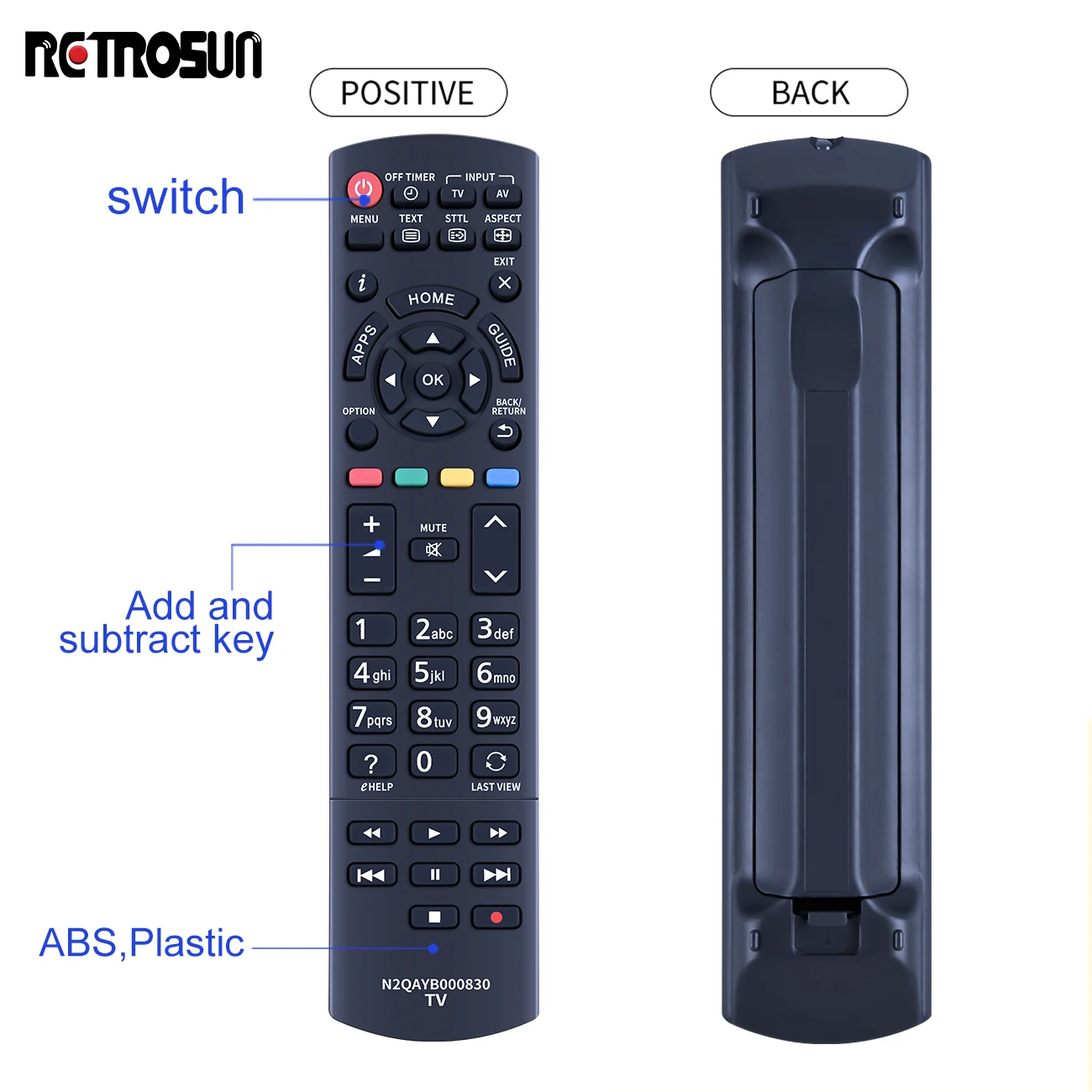 รีโมทคอนโทรลทีวี N2QAYB000830ของแท้ใหม่สำหรับ Panasonic TX-L39E6B H-LR42E6 TX-L24XW6 TX-L39EW6 TX-L39EF62 TX-L39E6BK TX-L32E6Y