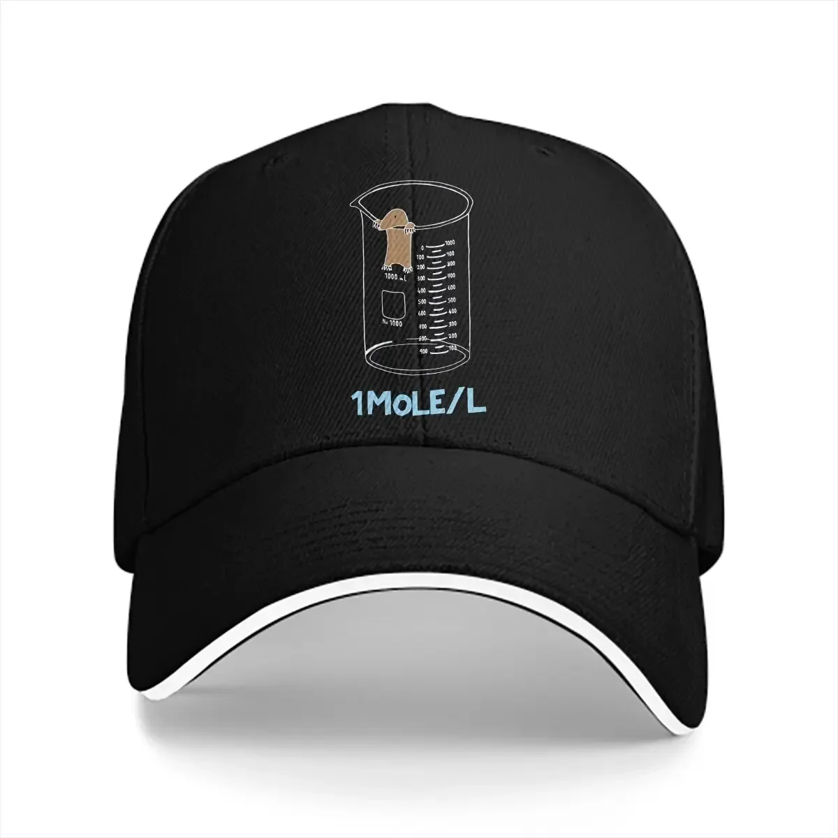 Chemistry 1 Mole Per Litre For Mole Or Avogadro's Day Baseball Caps Peaked Cap Chemistry Sun Shade Hats for Men Women