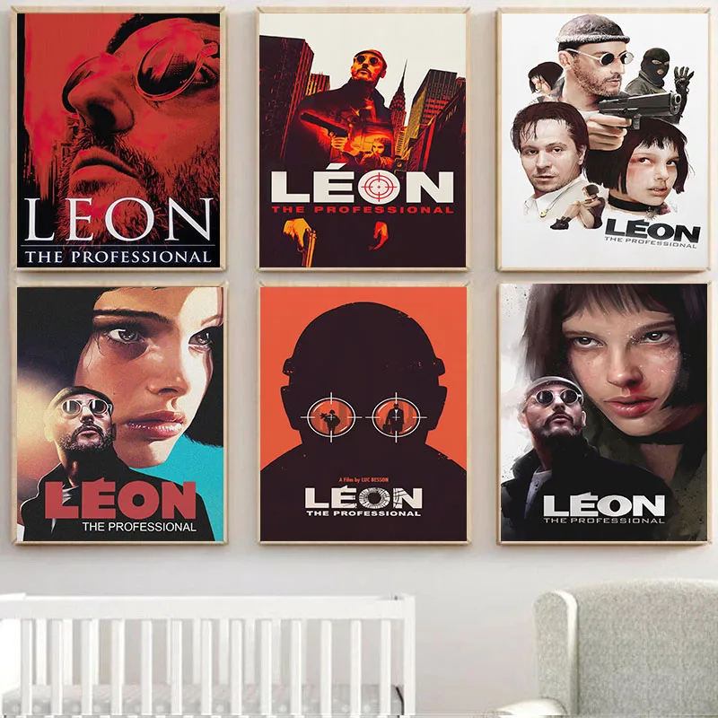 Classic Movies Leon The Uncle And Loli Killer Not Too Cold Film Poster Print Wall Art Pictures Canvas Painting Room Home Decor