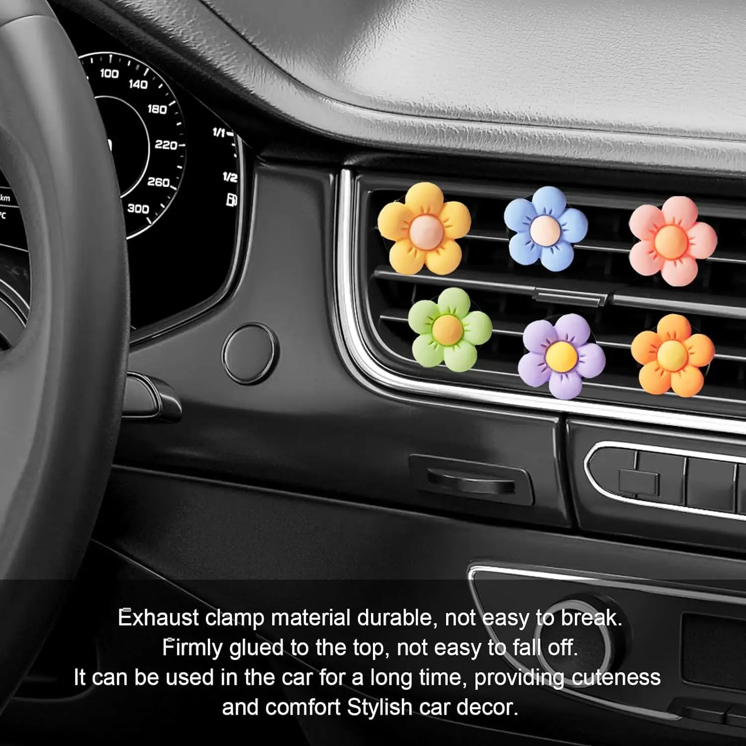 

6 зажимов для вентиляционных отверстий с милой ромашкой, SC679 с 1 вентиляционным зажимом