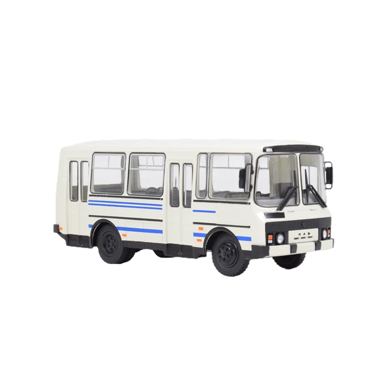 1/43 Bus Model Russian Modern Small High-rise Bus PAZ-32051 Simulation Alloy Body JAVN043 Bus Model Collection Gift