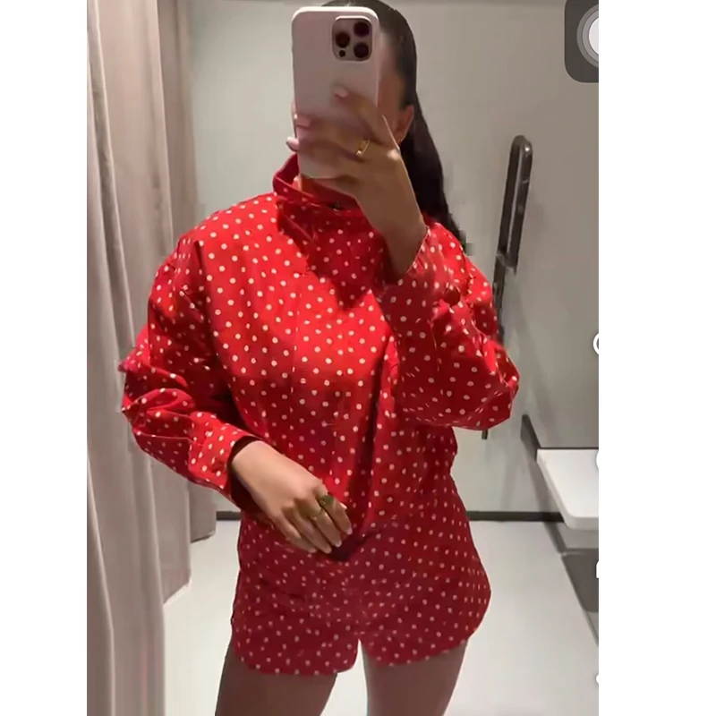 Spring New Women's Jackets 2026 Fashion Polka-dot Elegant Youth Street Warm Coats Women's Spring Chic Travel Long-Sleeved Coats