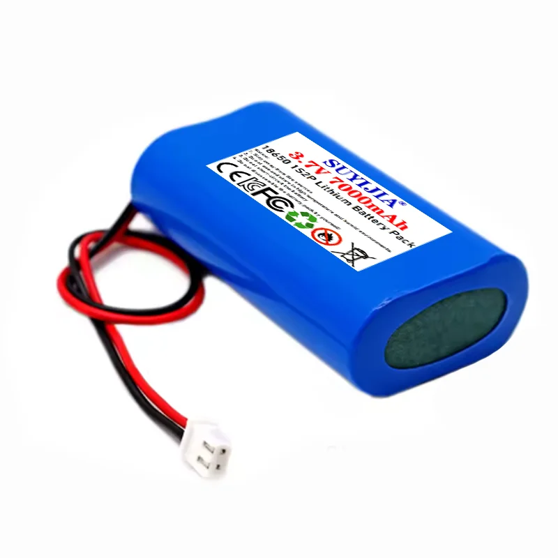 New 18650 1S2P 3.7 V 7000mAh Batería De Litio Recargable Amplificador Placa De Protección Del Altavoz + Enchufe De XH2.54-2P