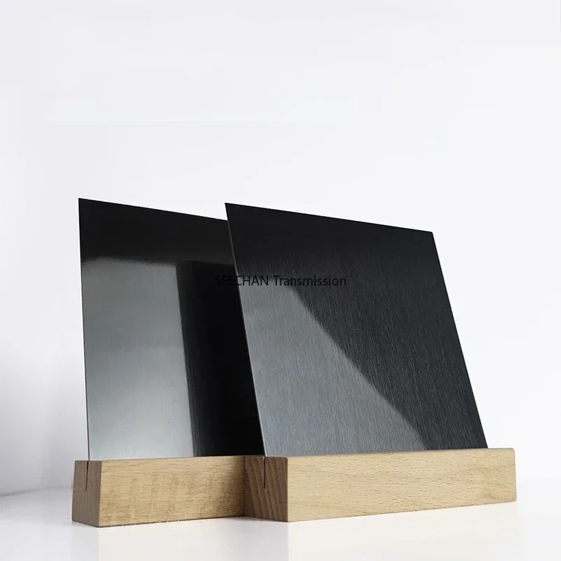 1 PCS 304 Dumb Black Brushed Steel Plate, Stainless Steel Blank Metal Nameplate Suitable For Laser Engraving