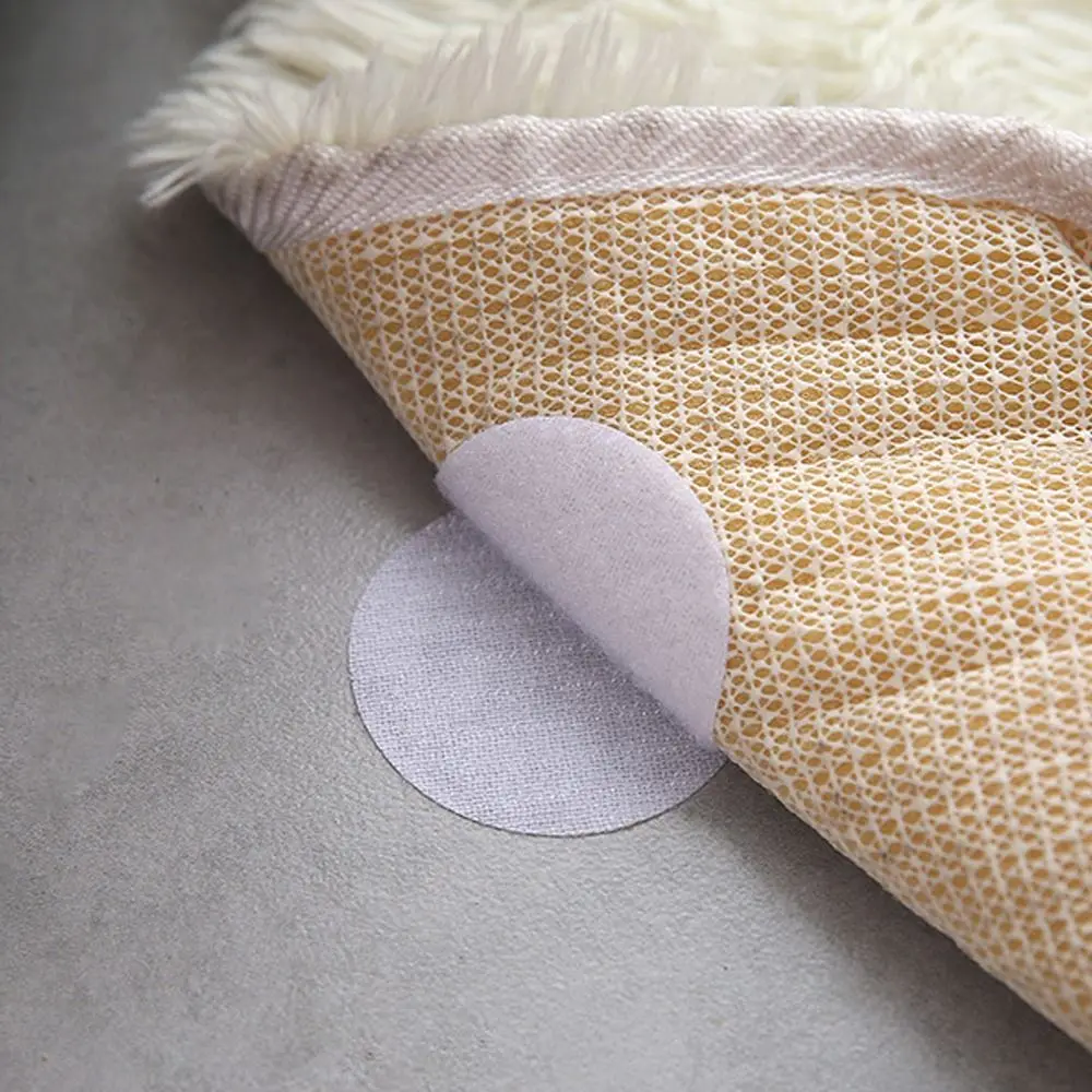 

Circular 10 Pcs Fastener Self Adhesive Sofa Mat Anti Slip Patch Sticker Tape for Bed