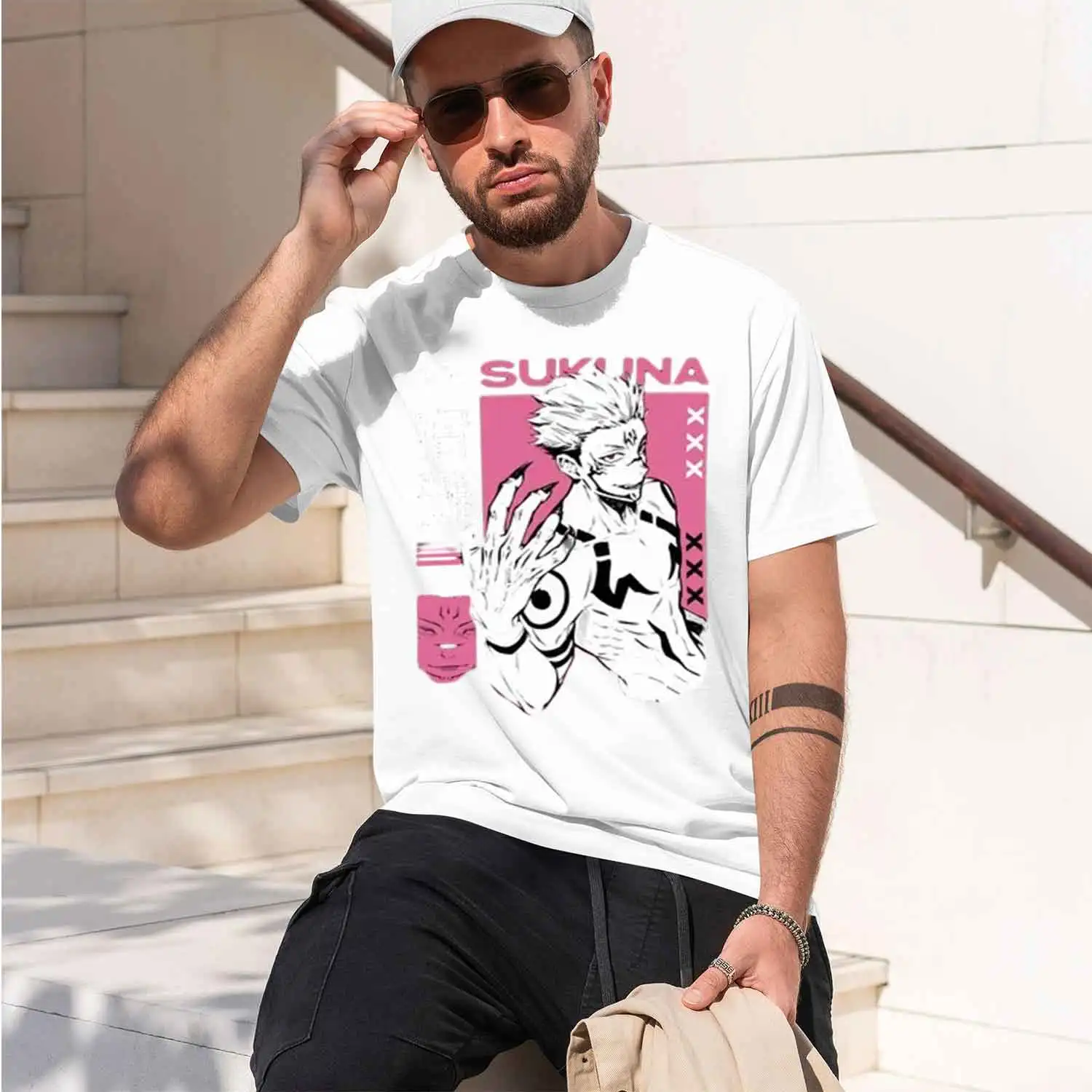 Japanese Manga Anime Sukuna Sorcerer King of T-Shirt 2026 New Model Short-sleeve crewneck T-Shirt Classic Casual Multiple Colors