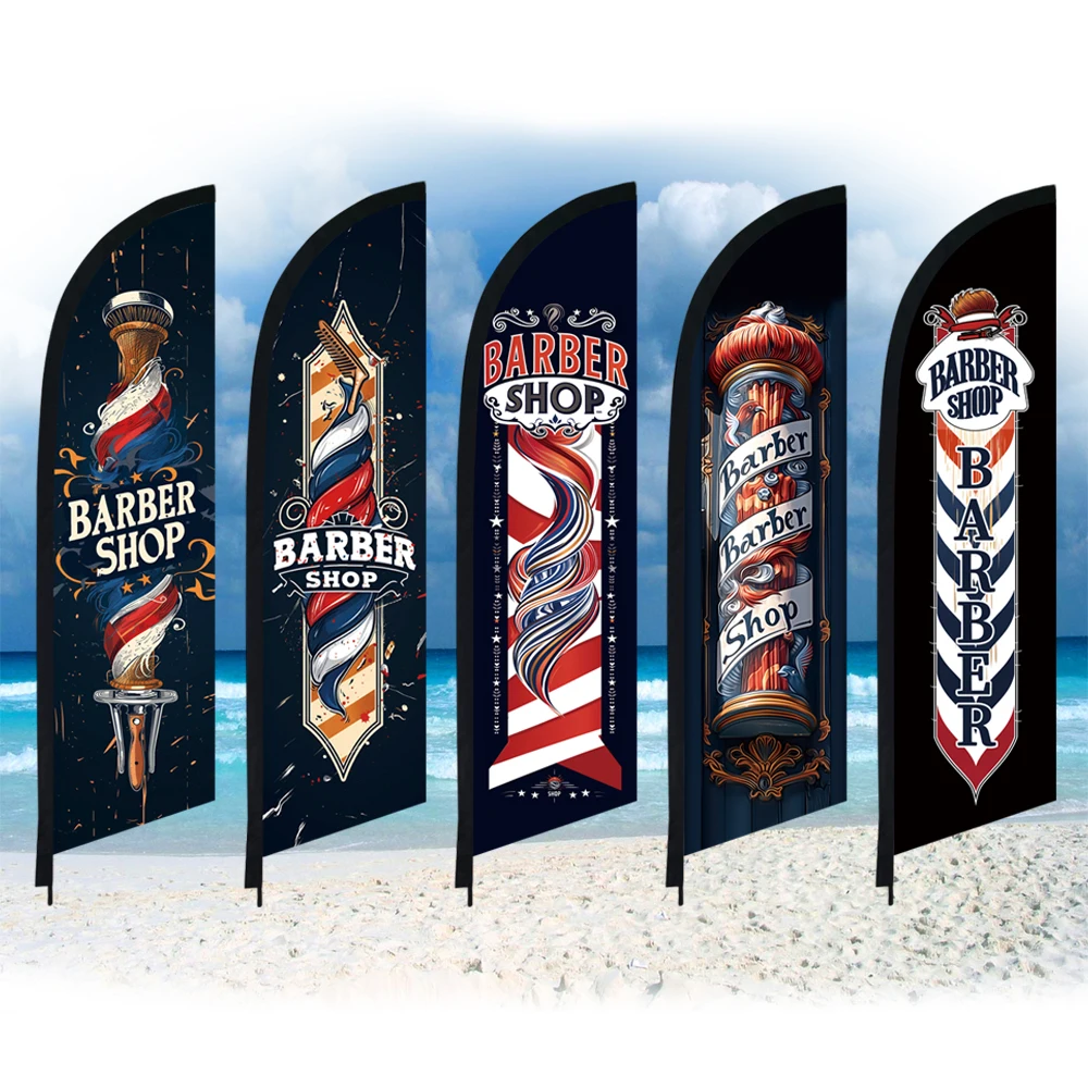 

BARBER shop Feather Flag Only Swooper Without Pole Beach Flag Haircut Custom Outdoor Advertising Decoration Banner