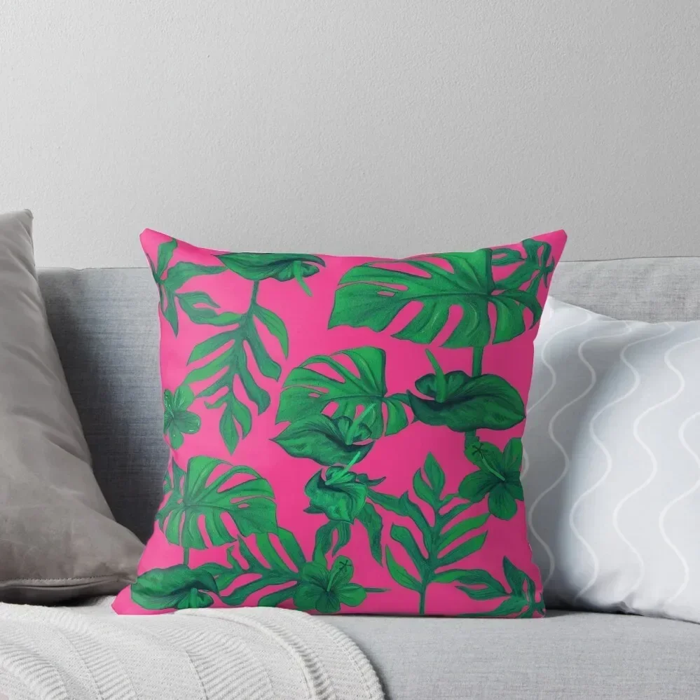 

Pink tropical pattern Throw Pillow New year Sofa Covers pillow