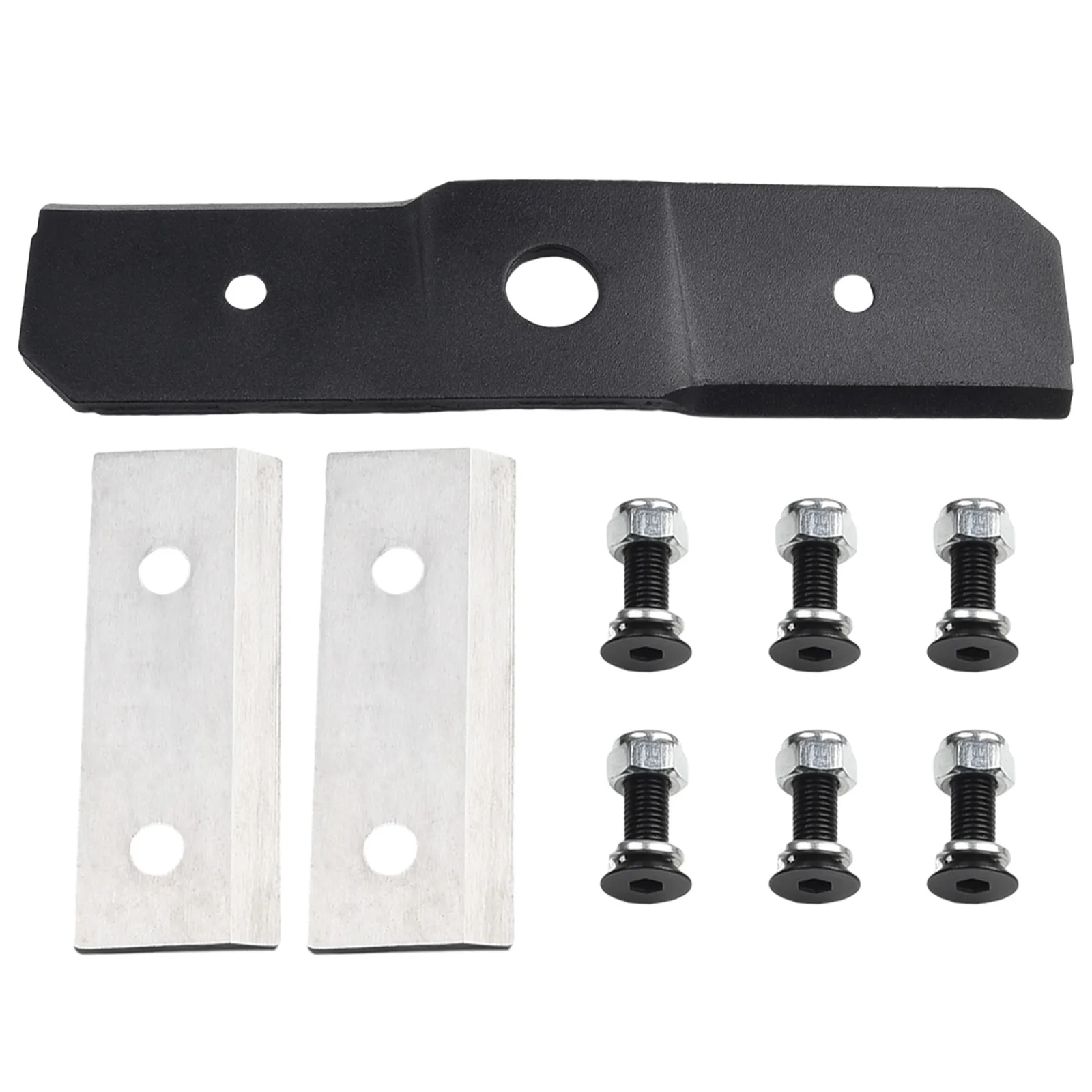 Shredder Blade 8 Inch and Chipper Blade 3.375 Inch Kit for Troy-Bilt 742-04050 742-0544 with Lock Nuts Washers Screws