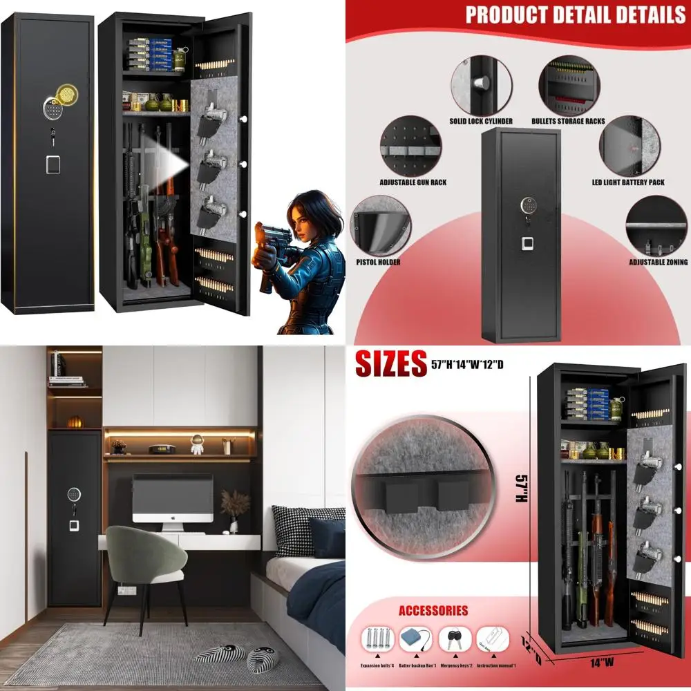 

«Самый безопасный пистолет доступа по отпечаткам пальцев для огнестрельного оружия — не требующий сборки, с паролем для домашнего использования».