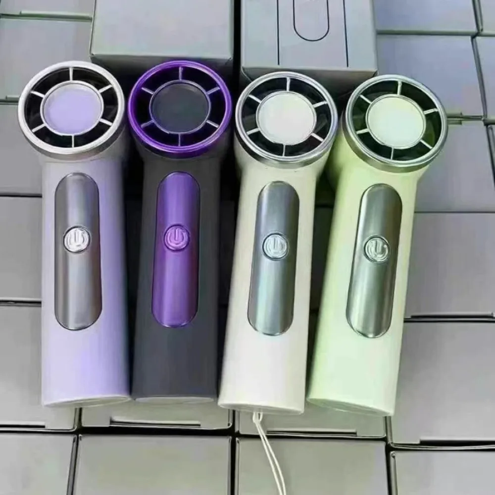 Handheld Mini Turbo Fan Portable USB Charging Digital Display Pocket Cooling Device For Outdoor Travel And Camping