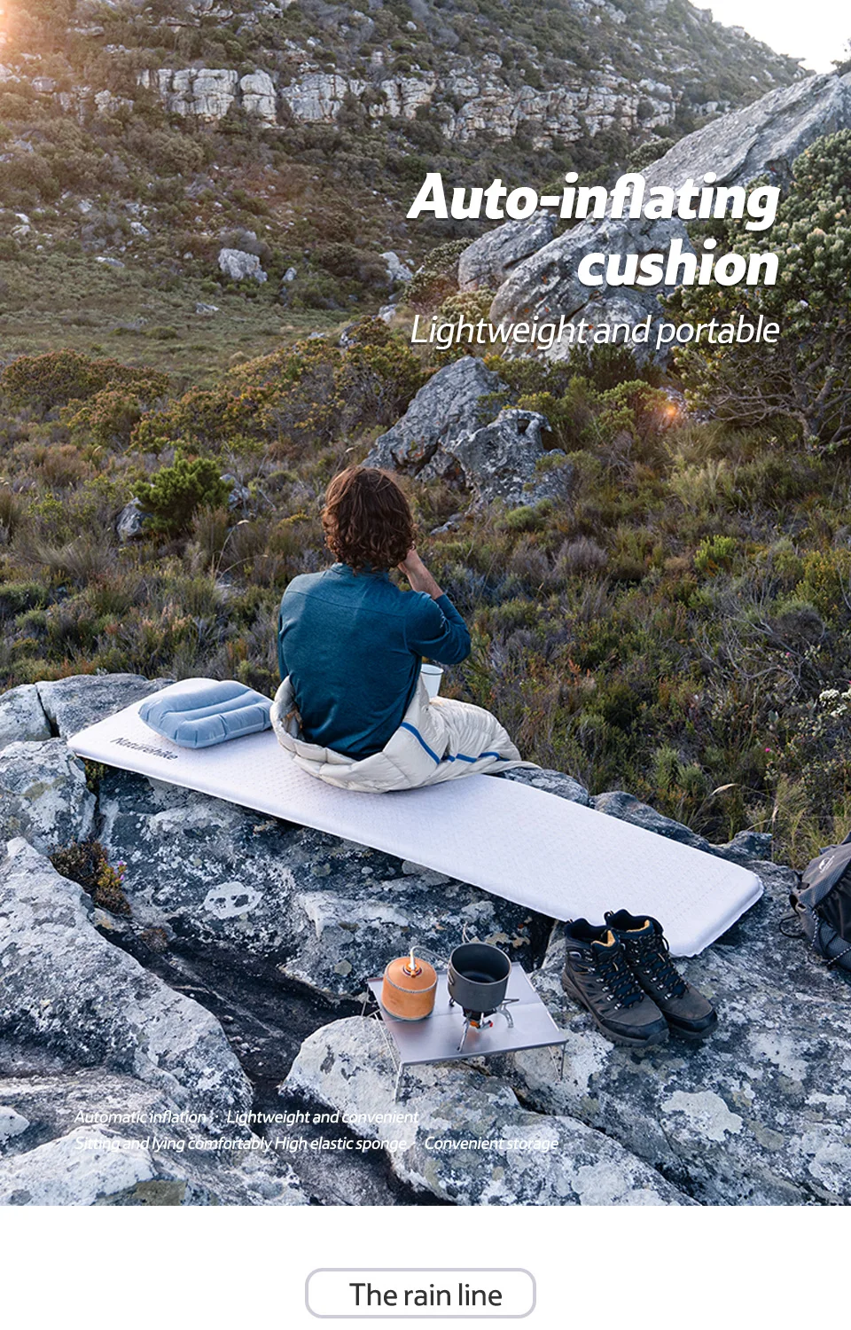 Naturehike 2026 Neue Hochelastische 1-Personen-Luftmatte Leicht zu Transportieren Ultraleichte Outdoor Faltbare Selbstaufblasende Isomatte – Detail 1
