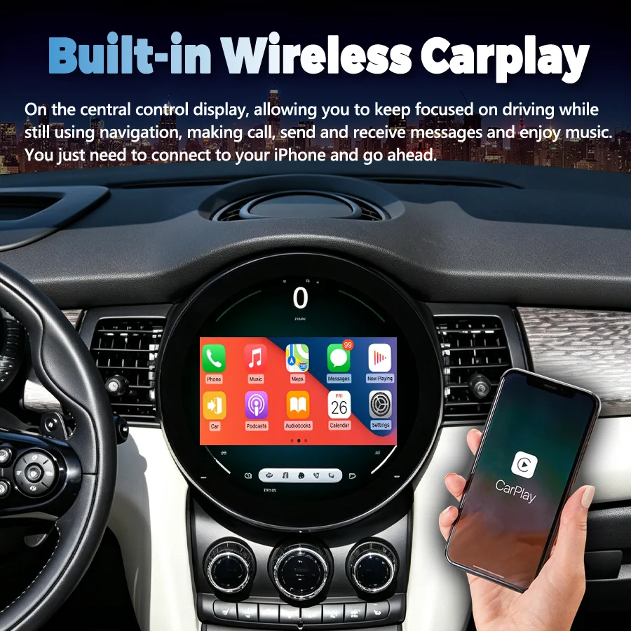 11.7'' Android Navigation For BMW Mini One F55 Cooper F56 Clubman R56 R60 2007-2016 Stereo Carplay Car Radio GPS Audio Head Unit