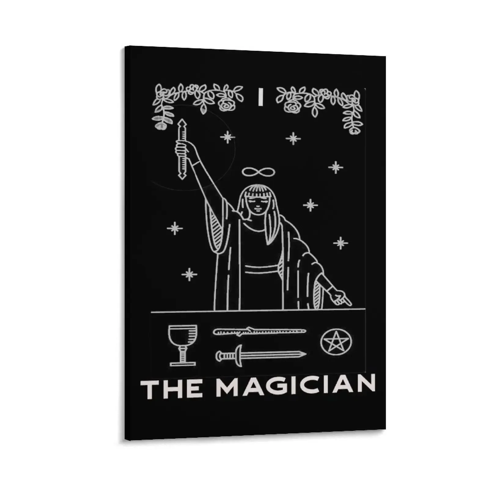 

The Magician Tarot Card - Major Arcana Canvas Painting poster anime ornaments for home aesthetic room decoration